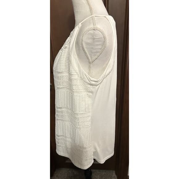 Calvin Klein Women's Sleeveless White Shirt Fully Lined Size Medium - Picture 8 of 10